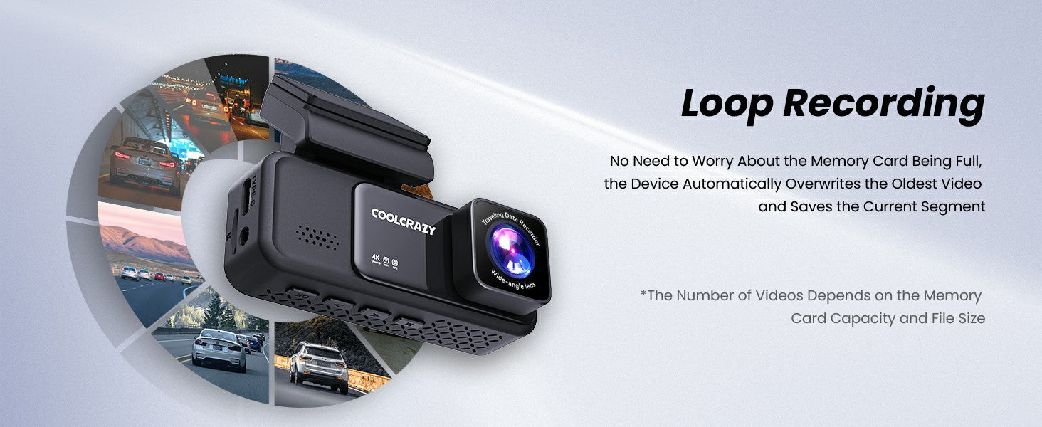 COOLCRAZY N7 Dash Cam
4K Front Dash Camera
GPS Dash Camera for Cars
WiFi Dash Cam with App Control
170° Wide Angle Dash Camera
Car Dash Cam with Night Vision
UHD 2160P Car Dash Cam
COOLCRAZY N7 4K Dash Cam with GPS
24/7 Parking Monitor Dash Cam
G-Sensor Dash Camera for Cars
Crystal Clear Night Vision Dash Cam
COOLCRAZY N7 GPS Dash Camera
Car Camera with Wide Angle and App Control
32GB Card Dash Cam for Cars
COOLCRAZY 4K Car Camera with Parking Mode
Accident Lock Dash Camera with G-Sensor
3.2” IPS Screen Car